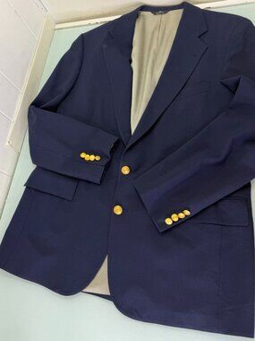 Vintage Polo University Ralph Lauren Blazer 45R Gold Royal Marines Buttons USA